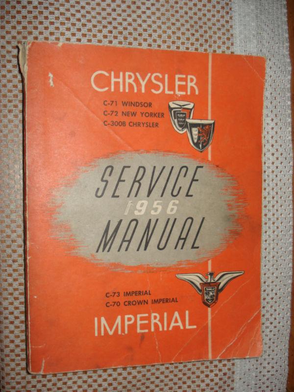1956 chrysler service manual shop book original rare repair nr