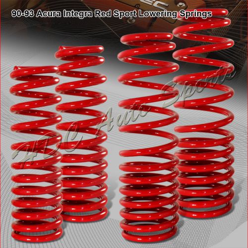 For 1990-1993 acura integra jdm red coil lower suspension lowering springs
