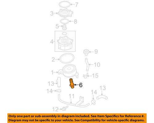 Subaru oem 04-08 forester 2.5l-h4 oil cooler-connector 21317aa041