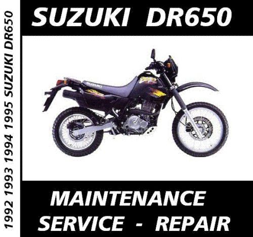 Suzuki dr650 dr 650 motorcycle maintenance service repair manual _fast shipping_