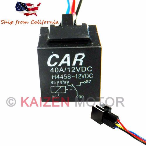 1x 5-pin 12v 40a spdt relay socket wire for car fog light daytime running lamps