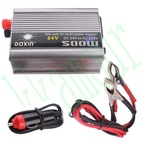 500w car boat power inverter dc 24v to ac 220v converter electronic with cable