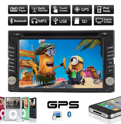 Gps navigation double 2 din car stereo dvd player in dash bluetooth ipod mp3 rds