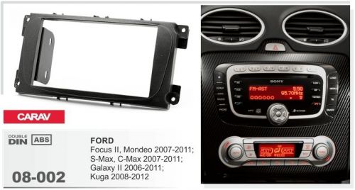 Carav 08-002 2din car radio dash kit panel for ford focus ii, mondeo, s-max