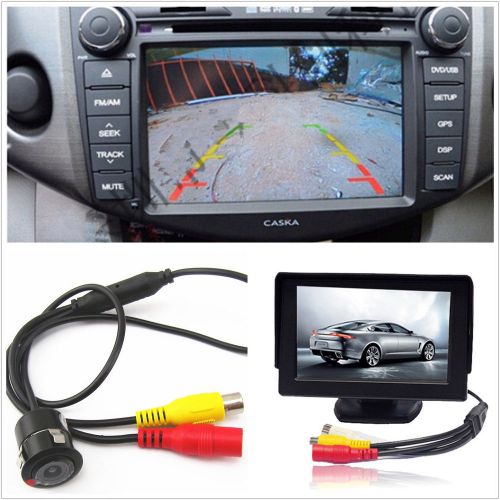 18.5mm car suv backup reverse camera &amp; drilling accessories &amp; 4.3inch lcd screen