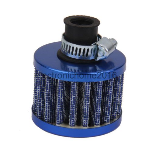 12mm car motor cold air intake filter turbo vent crankcase breather blue