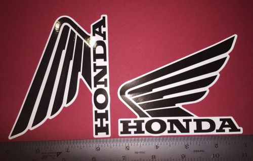 Honda wings black &amp; white decals rancher 420 fourtrax recon foreman 500 &amp; 250