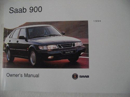 New saab 1994 900 owners manual