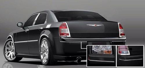 Front and rear stainless steel chrome bumper molding trim chrysler 300 2005-2010
