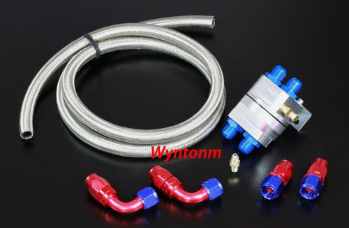 Oil filter relocation kit m20 x p1.5 &amp; 3/4&#034;-16 unf stainless steel hose end 10an