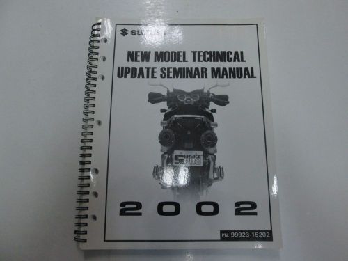 2002 suzuki new model technical update seminar manual factory oem book 02 ***