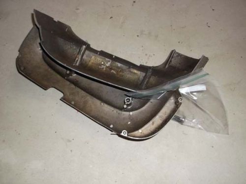 A2a82 1950 evinrude fleetwin lower cowl from 7.5 hp outboard model 4434