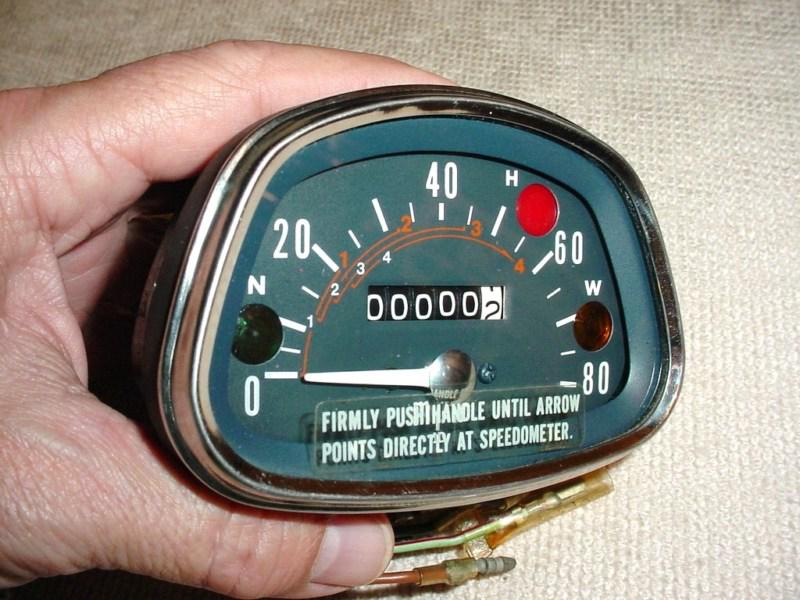 Nos honda ct90 speedometer 1970 1971 trail 90 90cc new old stock 0-80 mph usa