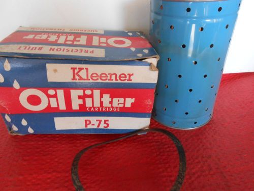 Vintage kleener p-75 oil filter element--nos--1955-59 gmc trucks w/v-8 eng