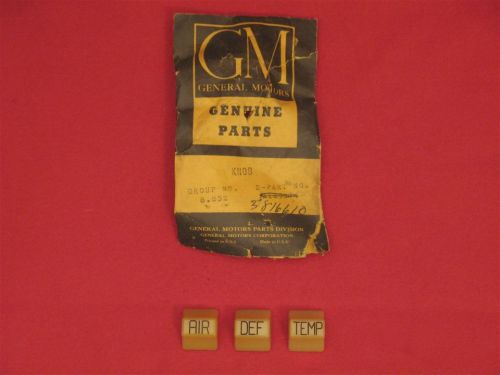 1951 52 chevrolet heater knob set ivory air def temp vintage original gm 3816610