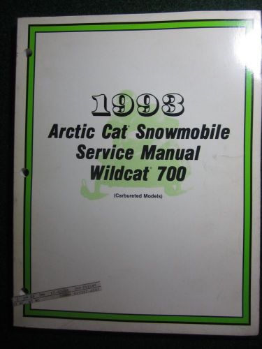 1993 arctic cat snowmobile service repair shop manual wildcat 700 carbureted