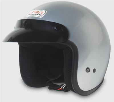 G-force racing helmet x1 classic 3/4 open face silver cloth liner small ea