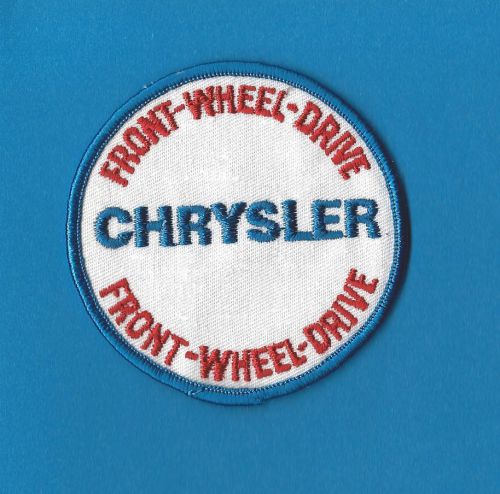 Vintage 1980&#039;s chrysler front wheel drive auto club iron on hat patch crest