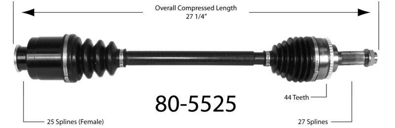 Empi 80-5525 new constant velocity premium cv half shaft drive axle assembly