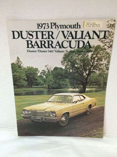 Vtg 1973 plymouth valiant duster 340 scamp barracuda dealer sales brochure