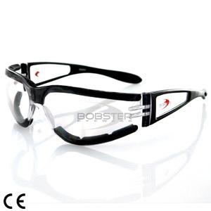 Bobster shield ii sunglasses - black frame, clear lens