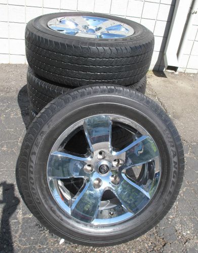 20&#034; dodge ram 1500  factory alloy chrome face wheels rims goodyear tires 2495