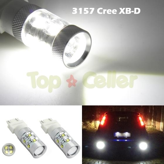 2pcs 60w high power car led bulb cree-xb 3157 tail light brake turn signal lamp