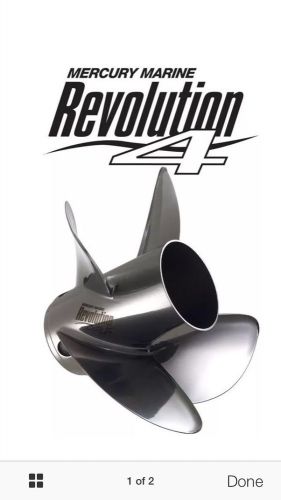 Mercury revolution 4 blade stainless steel propeller 14-5/8 x 21p 48-857030a46