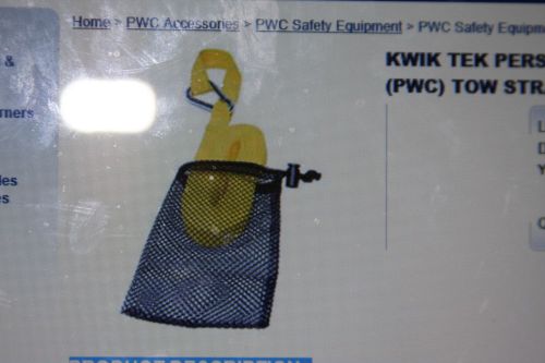 Pwc tow strap w/ bag 15 ft and hook jet logic by kwik tec new saftey stainless