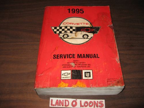 1995 chevrolet corvette shop/service manual volume one only, usedlowprice