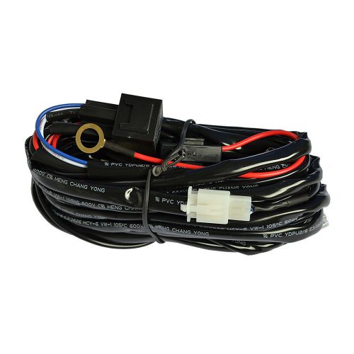 Led light off road bar wiring harness 14v 60a relay 30a fuse on-off r switch