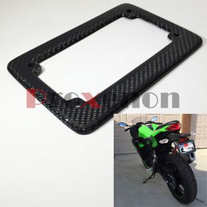 Jdm style 100% real carbon fiber license plate frame #px10 us scooter motorcycle