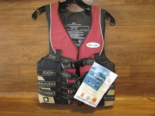 Seadoo jet ski brand new life jacket maroon adult small 285-193-0430