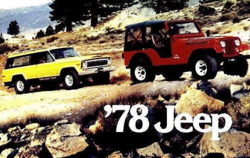 1978 jeep deluxe brochure -cj5-cj7-cherokee-wagoneer-j10 honcho-j20 pickup