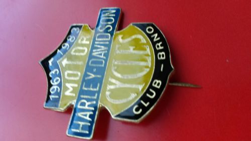 Sale harley davidson club klub 1963 - 1983 motorcycles bike pin please read...