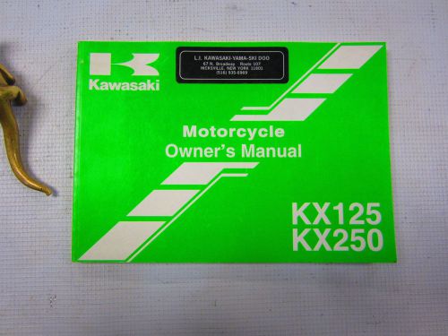 Kawasaki kx125 kx250 owners manual 99987-1207