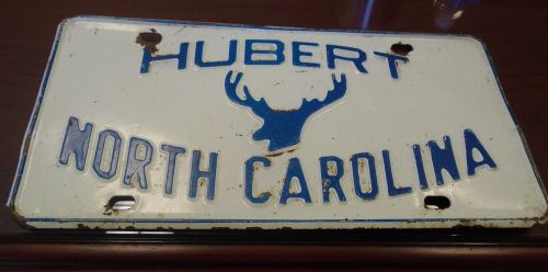 Hubert north carolina  license plate