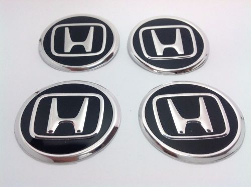 New 4pcs decal alu stickers for wheel centre cap hubs for honda - 60mm