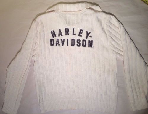 Vintage harley davidson women&#039;s sweater motorcycle shirt stitched jacket small