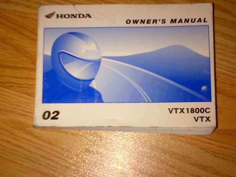 2002 honda factory owners manual slightly used vtx 1800c