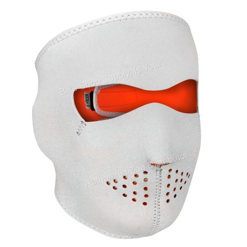 Zan headgear wnfm089hv, neoprene full mask, white reverses to safety orange