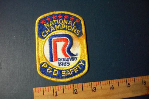 1989 roadway p&amp;d safety vintage embroidered patch semi trucks