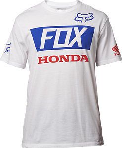 Fox racing mens honda basic standard tee white mx off road motocross 18984-008