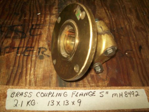 Brass transmission coupler split style mh8492 1 1/2&#034; shaft  4 hole flange 5&#034; dia