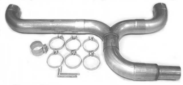 Dual stack exhaust piping kit - (universal s/s)