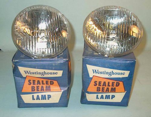 1957-61 westinghouse center dot logo headlight headlamp low beam pr 4005 (4002)