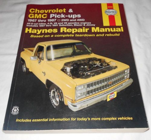 1967-1991 chevrolet,gmc pick-ups,includes suburban,blazer &amp; jimmy repair manual