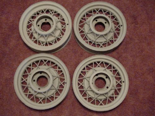 4 original 16&#034; wire wheels 1935 1936 ford nice condition