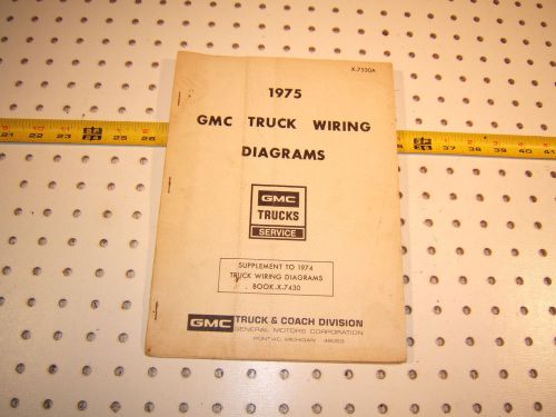 1975 gmc truck wiring diagrams oem 1 booklet,x-7530a,1975 gmc truck