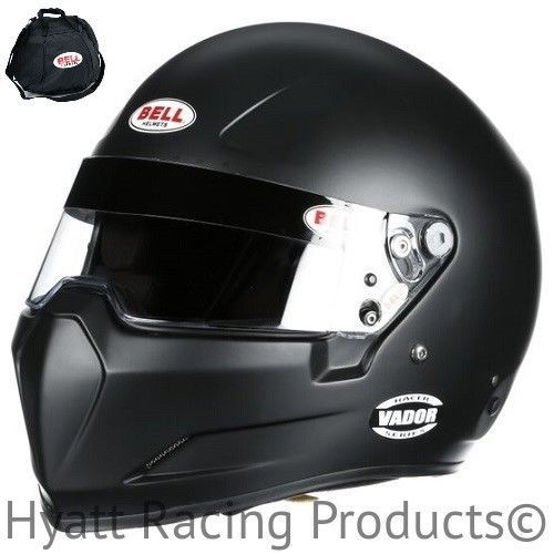 Bell vador auto racing helmet sa2015 - medium (58-59) / matte black (free bag)